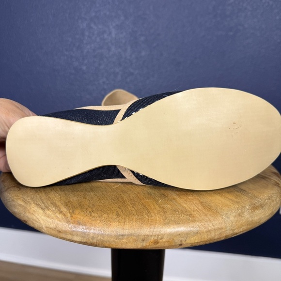 Fuchsia "Denim" Blue and Tan Flats, NIB, Size 10 WIDE - Picture 7 of 8